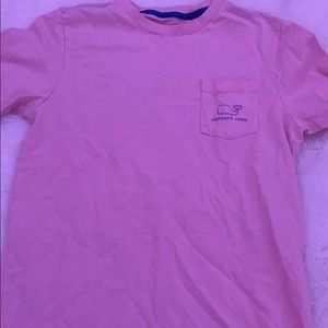 pink and blue Vineyard vines tee